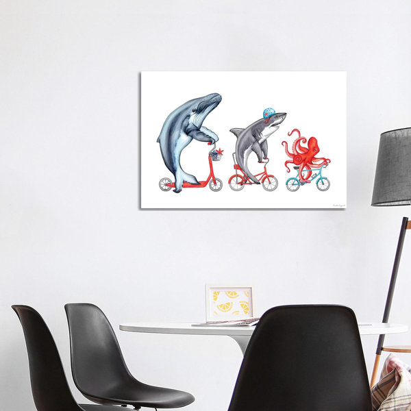 iCanvas Sea Animals Trio by Amélie Legault Wrapped Canvas Gallery
